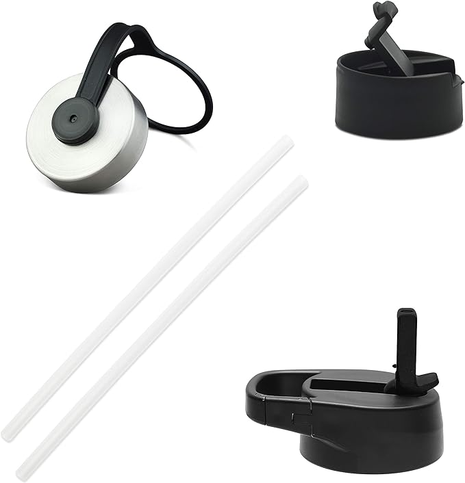 IRON °FLASK Camping & Hiking Hydration Flask, Wide Mouth, 3 Straw Lids, Stainless Steel Outdoor Water Bottle, Double Walled, Insulated Thermos, Metal Canteen - Fire, 40 Oz