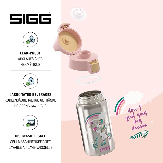 SIGG - Stainless Steel Kids Bottle - Shield One - Suitable For Carbonated Beverages - 17 Oz