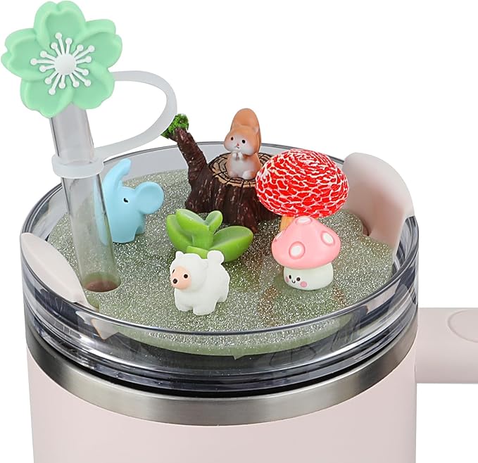 ADAH Charms Compatible with Stanley Cup Accessories,Charms for Stanley Cups H1.0&H2.0 Accessories 40oz with Silicone Straw Cover (F)