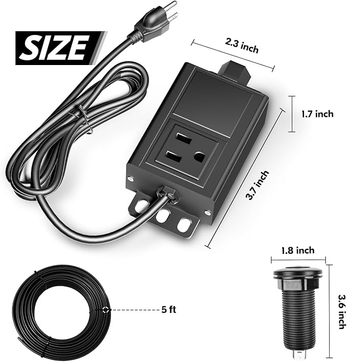 Garbage Disposal Air Switch Kit, Garbage Disposal Button, Kitchen Garbage Disposal Switch Button, Sink Top Waste Disposer On/Off (Brushed Stainless Steel)