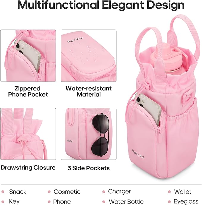 Insulated Water Bottles 32 oz with 2 Leak Proof Lids & Water Bottle Holder, Wide Mouth Sport Water Bottle with Straw, Reusable Stainless Steel Water Flask, Double Walled Vacuum Thermos