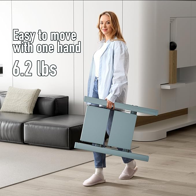 2 Step Ladder,Aluminum Folding Step Stool for Adults,Step Ladder with Wide Anti-Slip Pedal,330 lbs Capacity for Home,Office,Kitchen,Library(Blue)