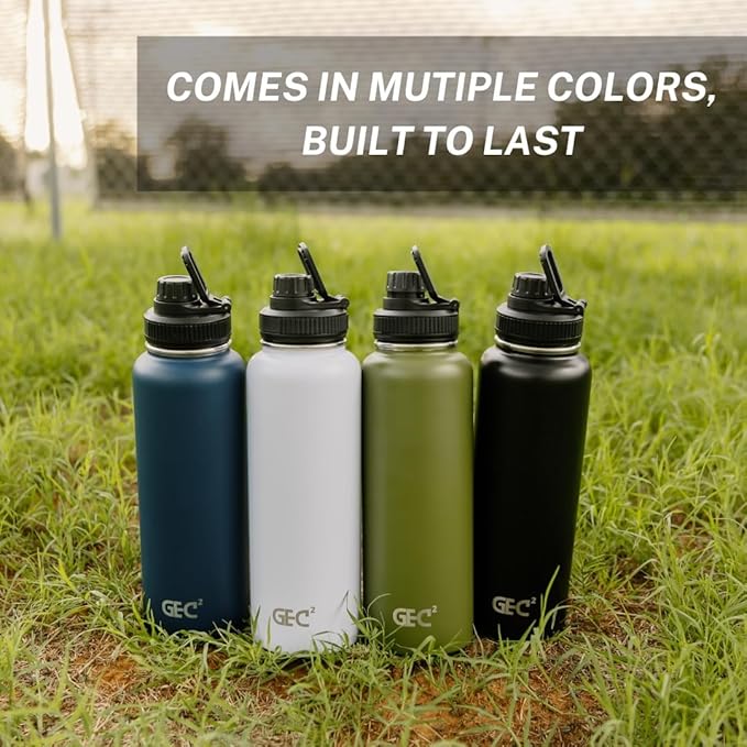 40oz Stainless Steel Water Bottles Leak Proof Vacuum Insulated Water Bottle Thermos Flask Sport Water Bottle (Army Green)