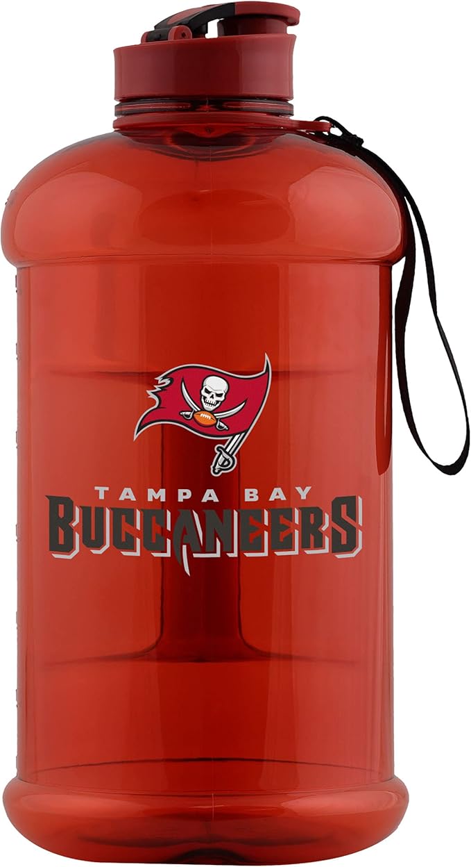 FOCO NFL Team Logo 2L Plastic Clear Large Sports Water Bottle