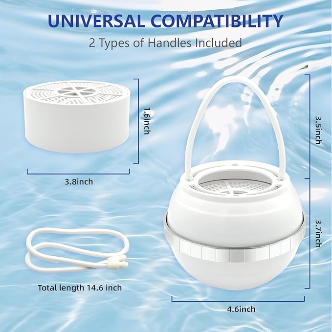 Bath Ball Filter | Bathtub Water Filter for Tub Faucet | Purify Bathwater for Healthier Skin and Hair | 2,500 Gallons of Filtration | BPA Free