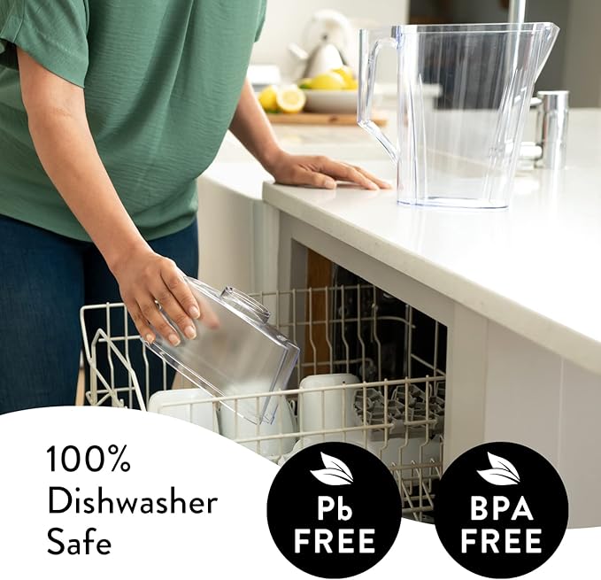 Aqua Optima Liscia Jug Water Filter Pitcher with 3 Universal Filters (White)