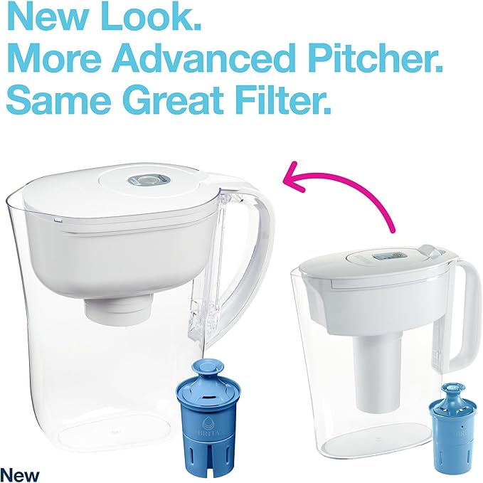 Brita Metro Water Filter Pitcher with SmartLight Filter Change Indicator, BPA-Free, Replaces 1,800 Plastic Water Bottles a Year, Lasts Six Months, Includes 1 Elite Filter, Small - 6-Cup Capacity