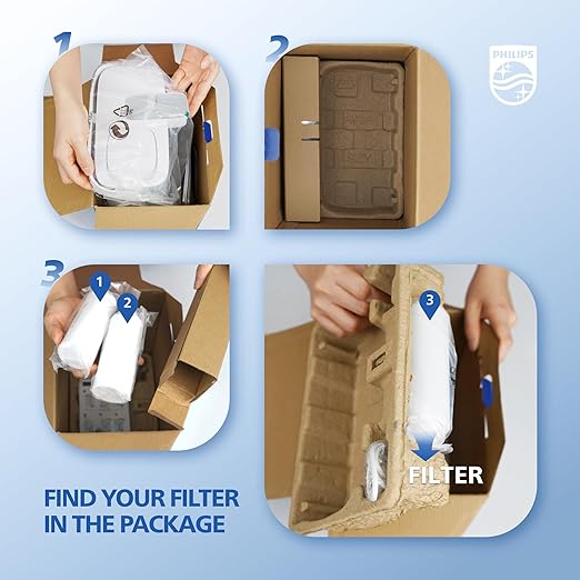 PHILIPS GoZero Next-gen Instant Water Filter Pitcher, Rechargeable Battery, Mirco-X Clean Technology, 3L 12 Cups, 1L/min Fast Flow, Countertop Filtered Water Purifier Jug for Tap Water, 3 Filter