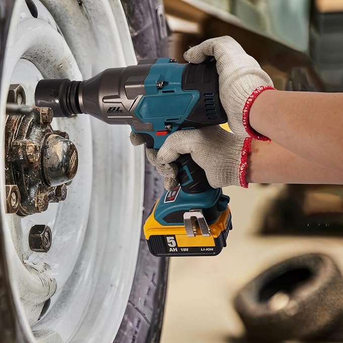 FSYAO 1100 ft-lbs(1500Nm) maximum torque, 20V 3/4 inch cordless impact wrench-brushless, 4-speed adjustment, automatic start and stop.(Host only/Without battery).