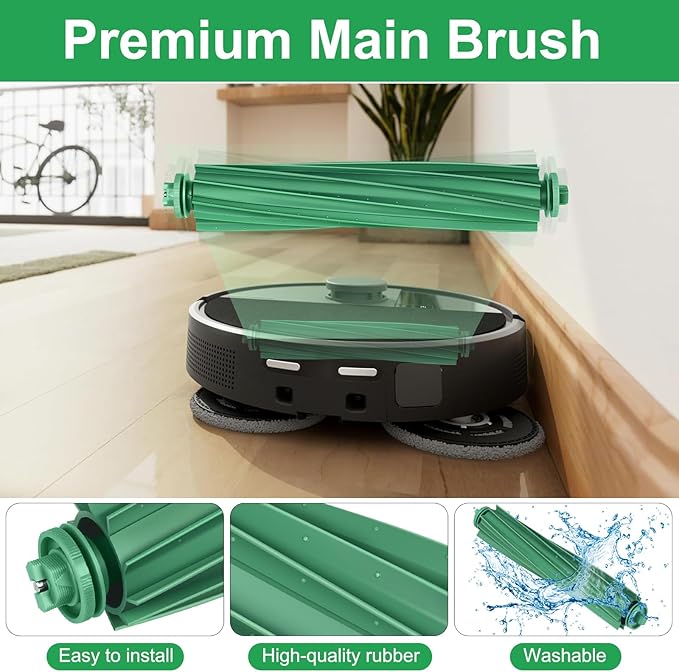 26 PCS 405 Combo Accessories Replacement Parts for iRobot Roomba Plus 405/505 Combo Kit Accessory Set, 2 Roller Main Brushes, 6 vacuum Dust Bags 6 Mop Pads 4 Hepa Filters 6 Side Brushes