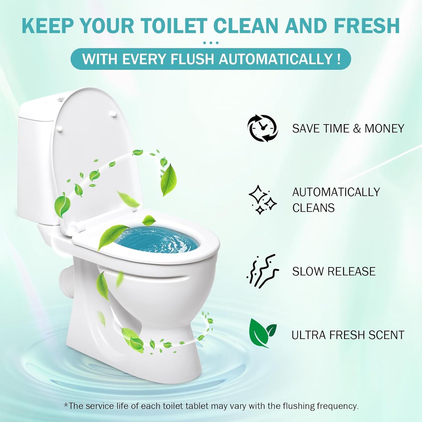 Toilet Cleaner,2025 New Toilets Bowl Cleaning, Long-Lasting Fresh Scent, Automatic Refreshes Toilets, Long-Lasting Bowl Cleaner Fresh Scent