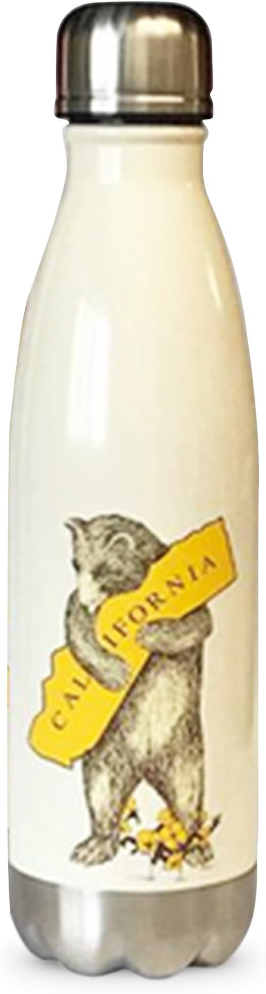I Love California Bear Hug Stainless Steel Water Bottle - Antique White