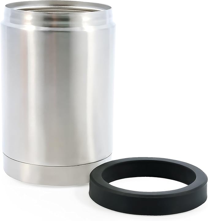 Camco Currituck Stainless Steel Can Holder- Holds 12 oz Drink Cans and Glass Bottles and Much More, Won't Condensate (51863)