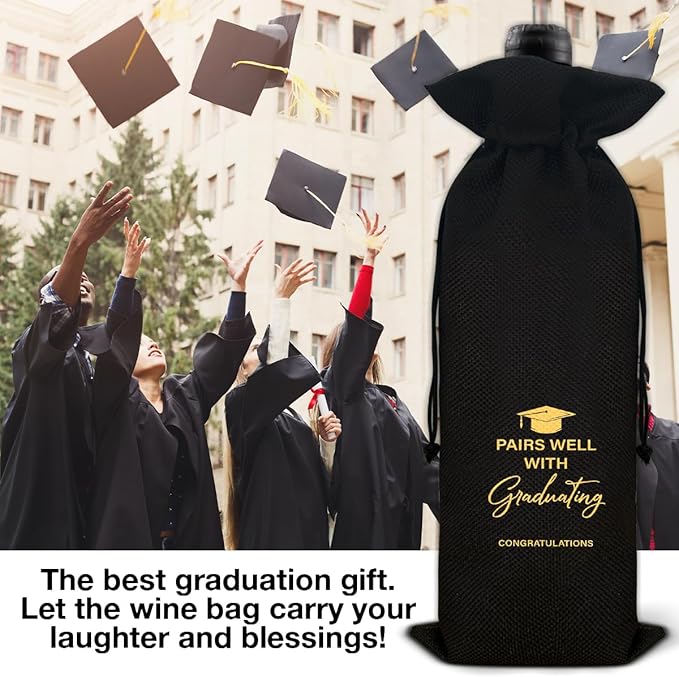 Graduation Wine Bag Graduation Gift for Him Her Graduates College Grad Wine Bag Gift