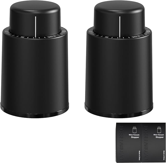 Wine Stoppers for Wine Bottles, Wine Saver Vacuum Stoppers with Date Dial, Reusable Silicone Wine Preserver, Wine Gifts Wine Accessories for Wine Lovers