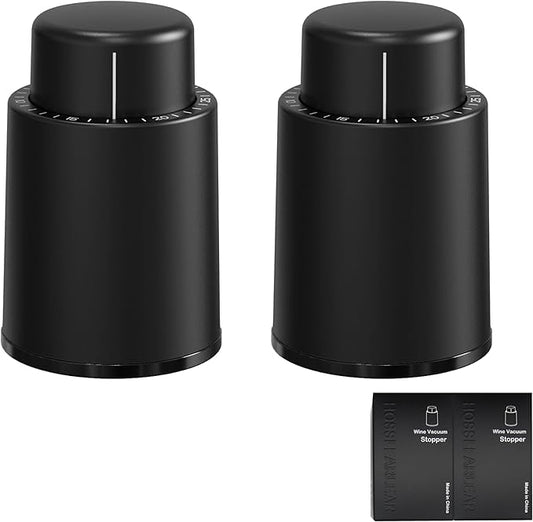 Wine Stoppers for Wine Bottles, Wine Saver Vacuum Stoppers with Date Dial, Reusable Silicone Wine Preserver, Wine Gifts Wine Accessories for Wine Lovers