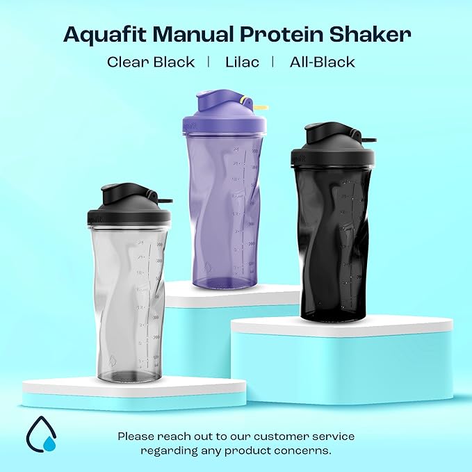 AQUAFIT Protein Shaker Bottle - Shaker Cups For Protein Shakes - Shaker Bottles For Protein Mixes, Protein Shaker Cup Bottle, Workout Shaker Bottle, Protein Shake Bottle, Mixer Bottle (Lilac)