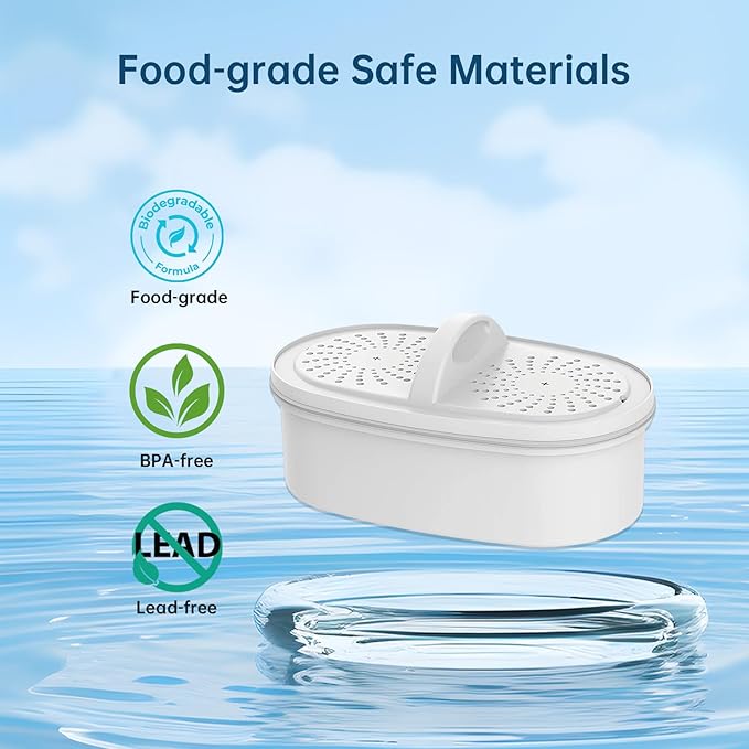 Replacement Filters for All Waterdrop® Pitcher Filtration System, Fits Waterdrop® WD-PF-01A Plus, Reduces PFAS, PFOA/PFOS, Chlorine, Last Up to 3 Months or 200 Gallons (Pack of 1)