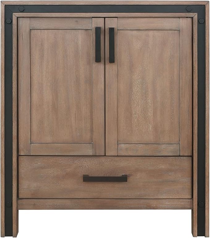 Augustine 30 in. W X 22 in. D Rustic Barnwood Single Bath Vanity Cabinet Without Countertop