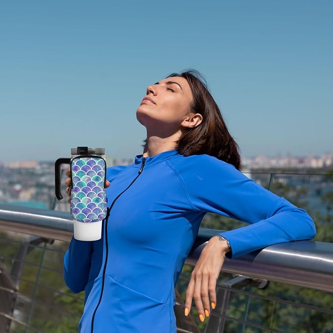 Galaxy Mandala Water Bottle Pouch for Stanley Cup 40oz 30oz,Personalized Gym Purse for Men Women, Tumbler Pouch with Versatile Pocket Water Bottle Bag for Cards, Keys, Phone