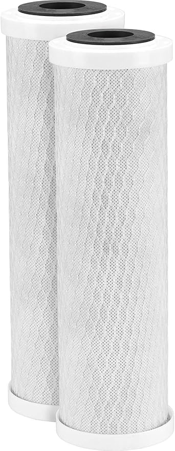 CFS – Radial Flow Carbon Water Filter Cartridges Compatible with GE, CBC-10 CB3 FXUVC FXULC Models – Removes Bad Taste – Whole House Replacement Filter Cartridge – 0.5 Micron – 10" x 2.5" (2 Pack)