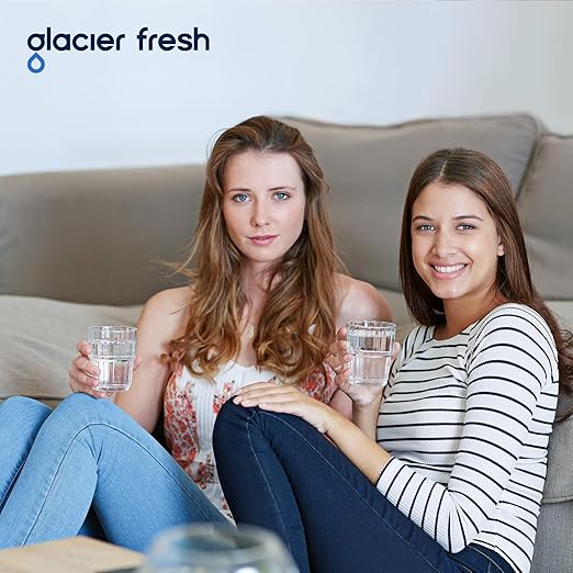 GLACIER FRESH Water Pitcher Filter Replacement for LS Home Dispenser and Pitcher Systems, Reduces Chlorine Taste and Odor, 3 Activated Carbon + Ion Exchange Filters