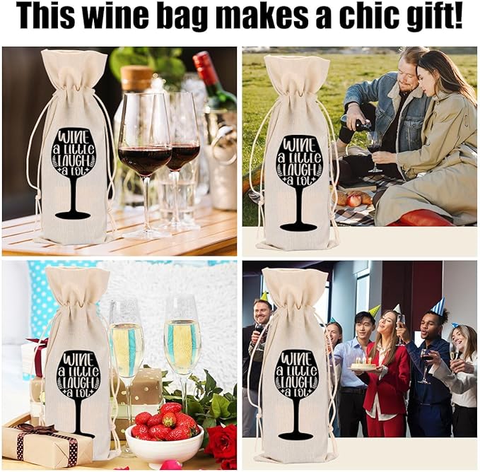 Funny Wine Quotes Wine Bag Wine Tasting Party Supplies for Wine Lovers Women Men Abuela Groom Friend Christmas Birthday Wedding Bachelorrette Party Wine Bags