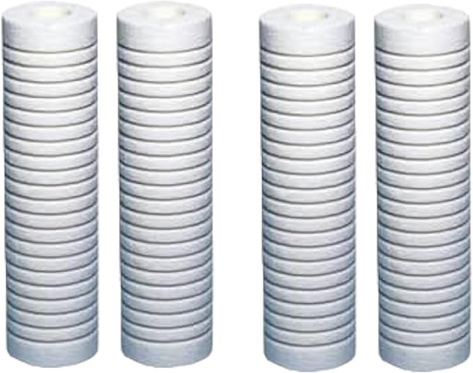 CFS – Grooved Water Filter Cartridges Compatible with AP110-NP Models – Remove Bad Taste & Odor – Whole House Replacement Water Filter Cartridge – 5 Micron – White (4 Pack)