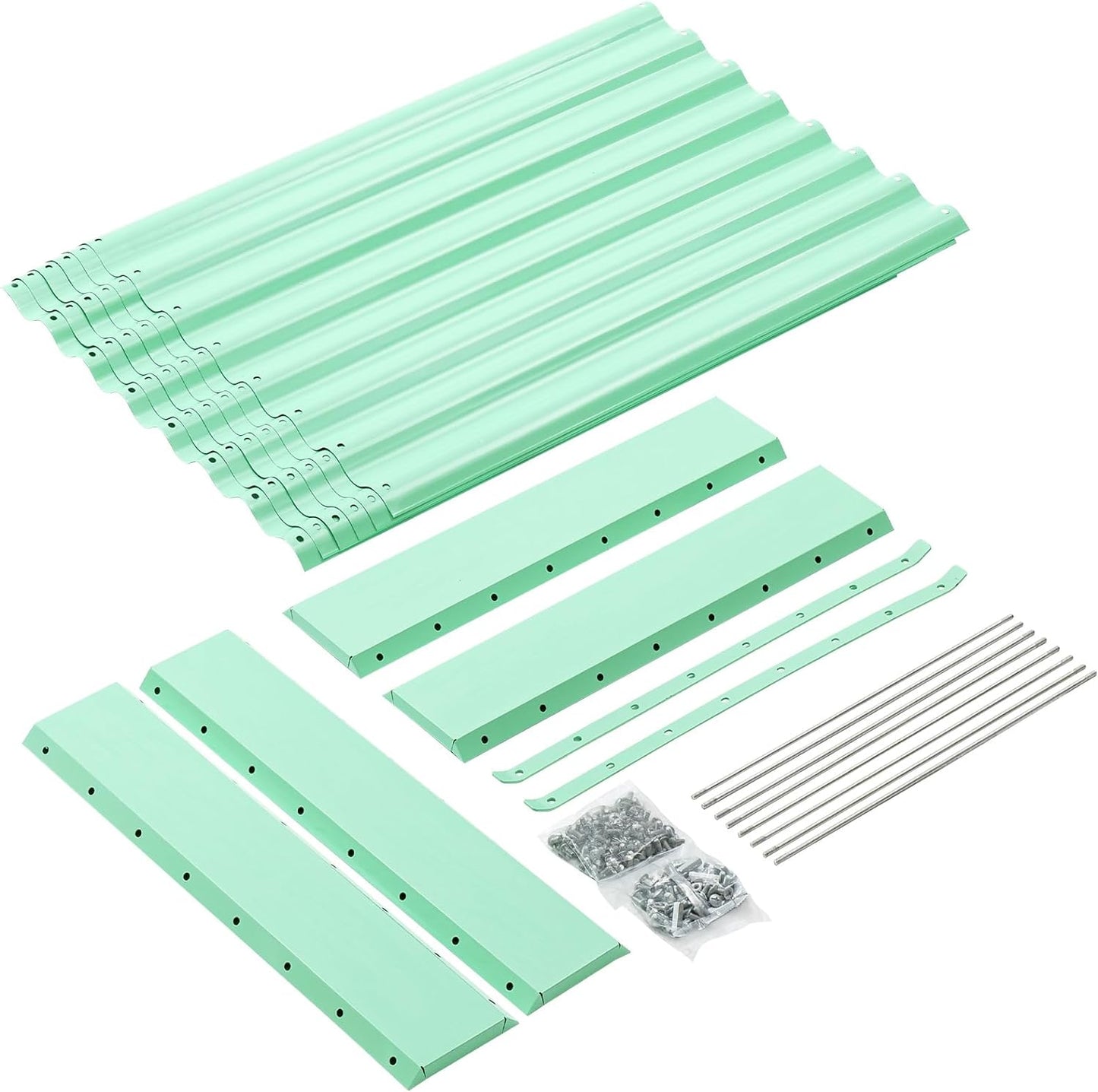 Land Guard 6×3×2ft Galvanized Raised Garden Bed, Planter Boxes Outdoor, Raised Garden Beds Outdoor for Vegetables, Flowers, Herbs, 269 Gallons, Lime Green…