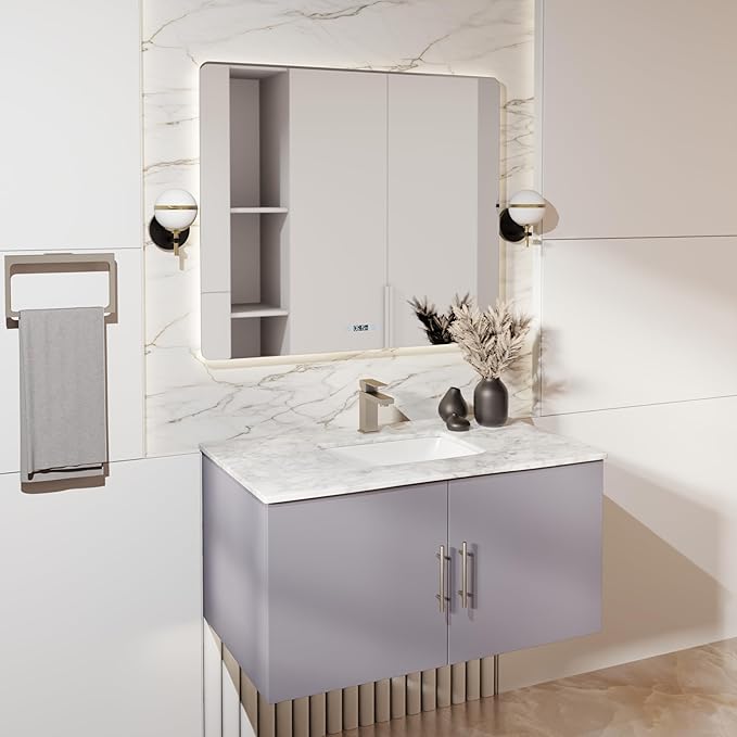 Sonoma 36 in. W X 22 in. D Dark Grey Single Bath Vanity Cabinet Without Countertop