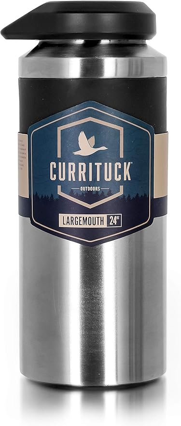 Camco 51986 24 oz Currituck SS Bottle (24oz, Wide Mouth, Stainless Steel)