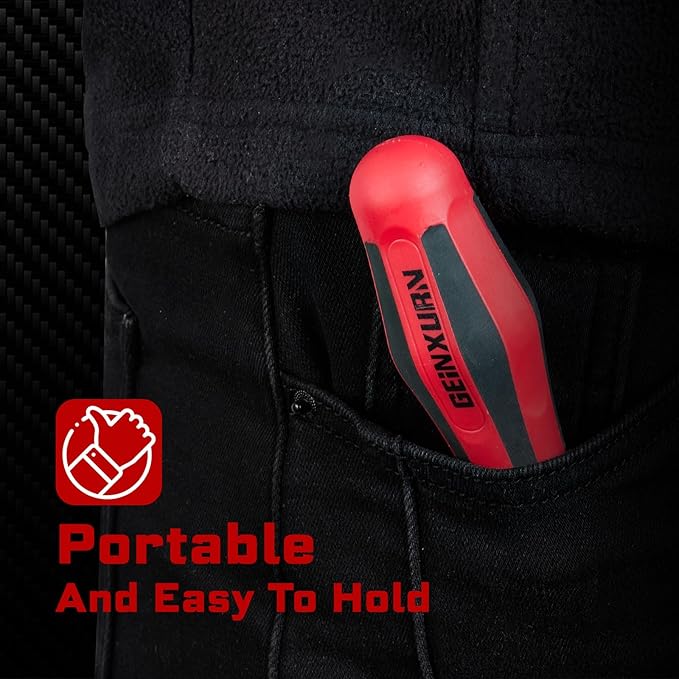 Changeable Head Manual Screwdriver Set Include 2Pcs Quick Change Screwdriver and 30Pcs Impact S2 Screwdriver Bits, Bit Extension Holder, Nut driver, Socket Adapter