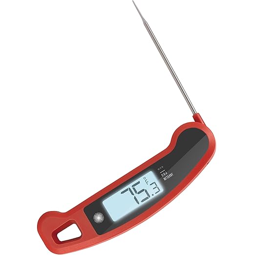 PX1D Javelin PRO Duo Ultra Fast Professional Digital Instant Read Meat Thermometer for Grill and Cooking, 4.5" Probe, Auto-Rotating Backlit Display, Splash Resistant – Sambal