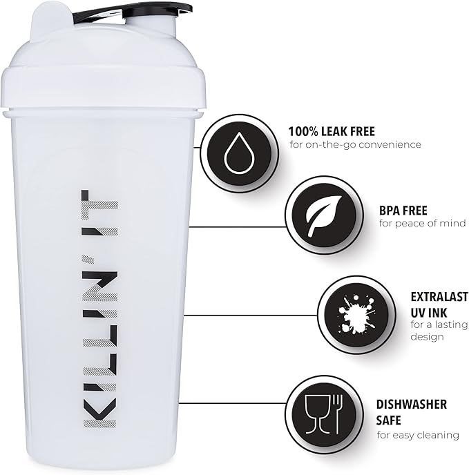 GOMOYO 2 Pack 28 Ounce Shaker Bottle Motivational Quotes | Protein Shaker Cup Mixer Agitators | Protein Mixes Pack and Pre-Workout