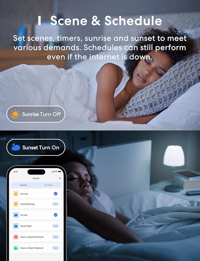 meross Smart RGBWW WiFi LED Bulbs, Apple HomeKit Compatible, 60W Equivalent, 900 Lumens, Multicolor, 4 Pack