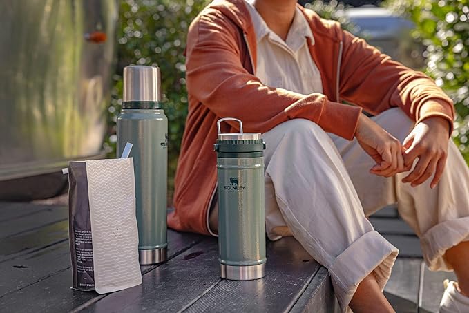 Stanley Classic Vacuum Insulated Wide Mouth Bottle -BPA-Free 18/8 Stainless Steel Thermos for Cold & Hot Beverages