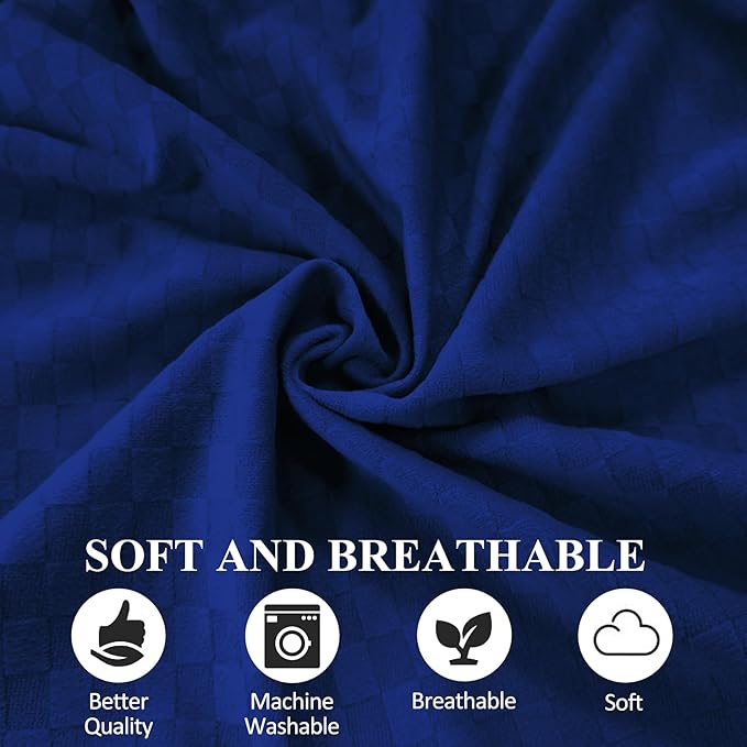 Bed Wedge Pillow for Side Sleeping Sponge Filled Body Positioning Triangle Pillow Suitable for Pregnancy and Surgery Prevent Bed Sore for Leg and Back Support with Pillow Case (Dark Blue)