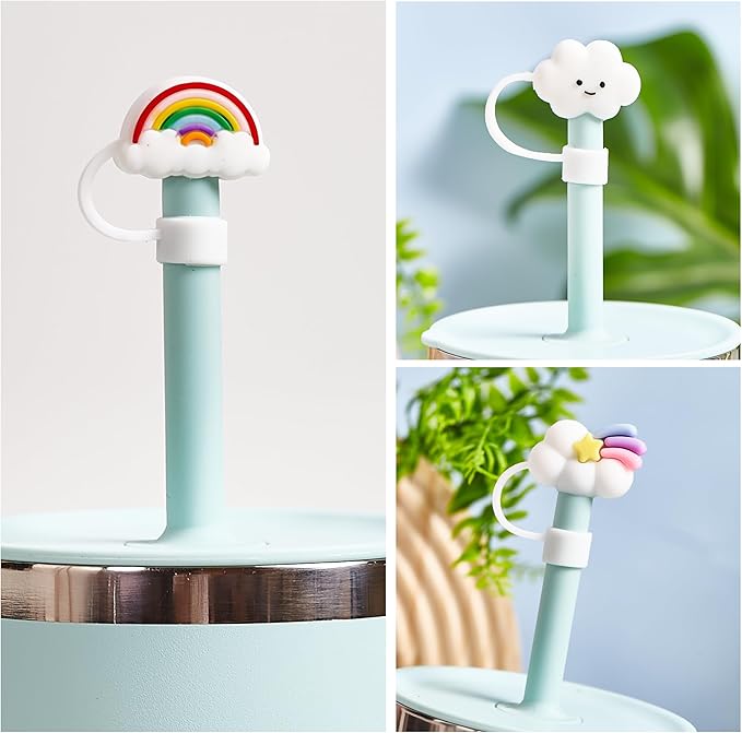 For Hydro Flask Tumbler Straw Lid, 3PCS Straw Cover for Hydro Flask Water Bottles, Silicone Straw Cap for Hydro Flask Cups, Silicone Accessories for Hydro Flask Stainless Steel Tumbler 32Oz 40Oz