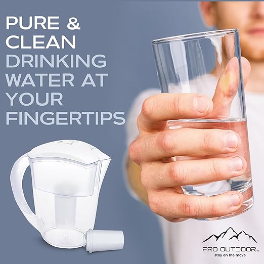 Purified Clean Crystal-Clear Water Filter Pitcher: Experience Enhanced Extraordinary Refreshing Hydration, Enjoying Convenience, Efficient and Quality You Deserve (White - 2.4 LTS)
