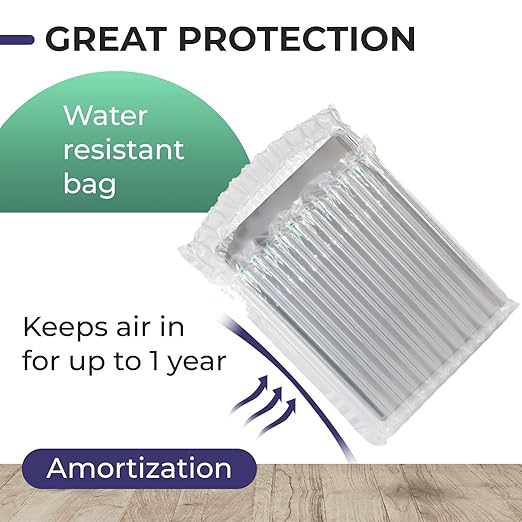 IDL Packaging Inflated 14" Laptop Protective Bags, Self Sealed, Pack of 1 - Reusable Air Column Bags for Packing, Travel and Shipping - Durable Case for Laptops and Tablets