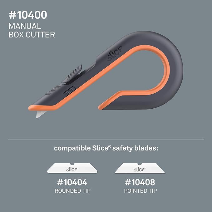 Slice 10503 Box Cutter, Retractable, Utility Knife, Finger Friendly edge, Stays Sharp up to 11x Longer Than Metal , 6 Pack