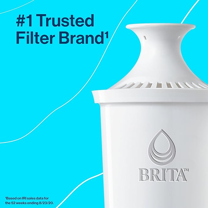 Brita Metro Water Filter Pitcher with SmartLight Filter Change Indicator, BPA-Free, Replaces 1,800 Plastic Water Bottles a Year, Lasts Two Months, Includes 1 Filter, Small - 6-Cup Capacity, White