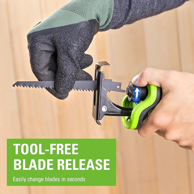Greenworks 24V Brushless 1" Cordless Reciprocating Saw (3,000 SPM), Light Weight Compact Handsaw, Variable Speed Trigger, Tool Only