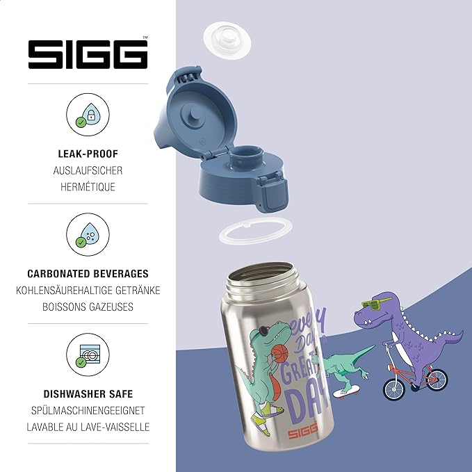 SIGG - Stainless Steel Kids Bottle - Shield One - Suitable For Carbonated Beverages - 17 Oz