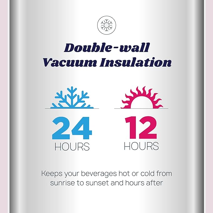 Revelist Sports Water Bottle - 32 Oz, 3 Lids (Straw Lid, Spout & Screw Top) with Boot, Vacuum Insulated Stainless Steel, Double Walled, Reusable Water Flask, Metal Canteen - Seashell Pink