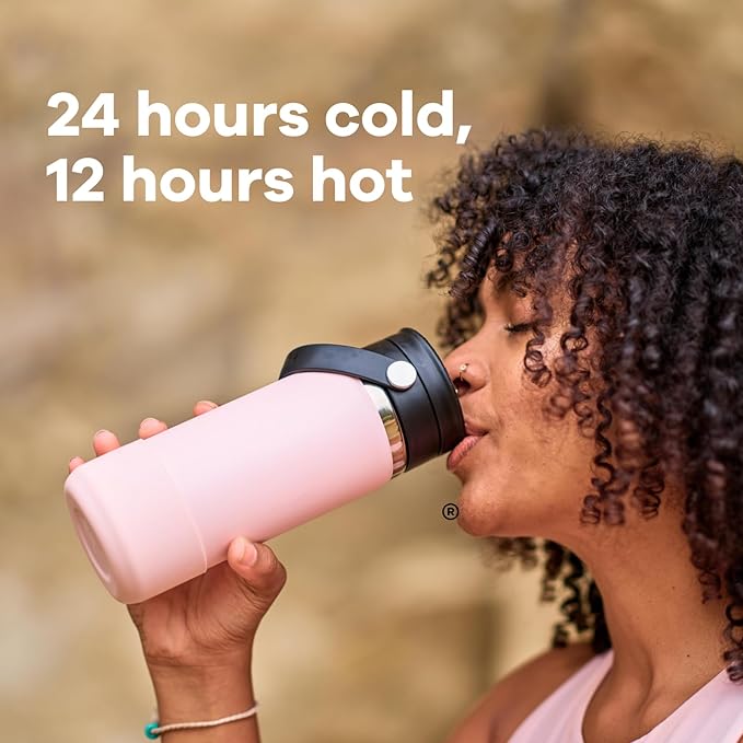 Hydro Flask Stainless Steel Wide Mouth Bottle with Flex Sip Lid and Double-Wall Vacuum Insulation for Coffee, Tea and Drinks