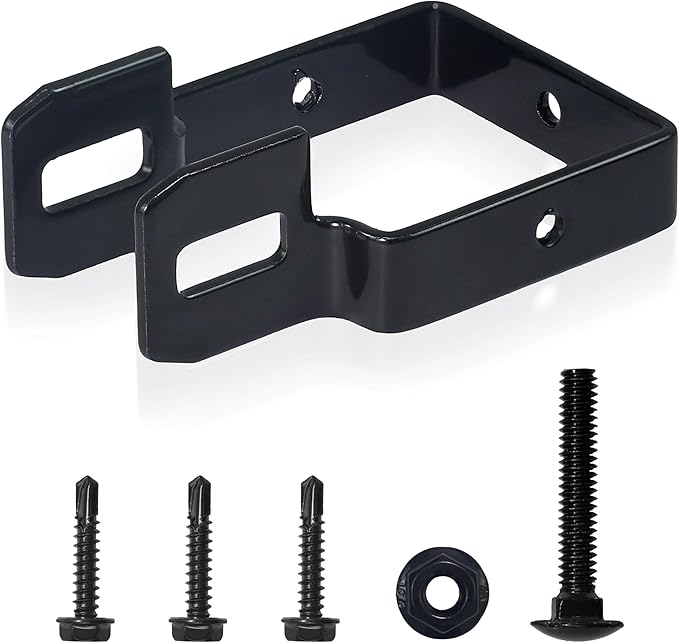 Fencer Wire Heavy Duty Garden Fence Bracket, Metal Steel Connector for Post and Panel Connection, Accessories of Metal Fencing Border, Pack of 1