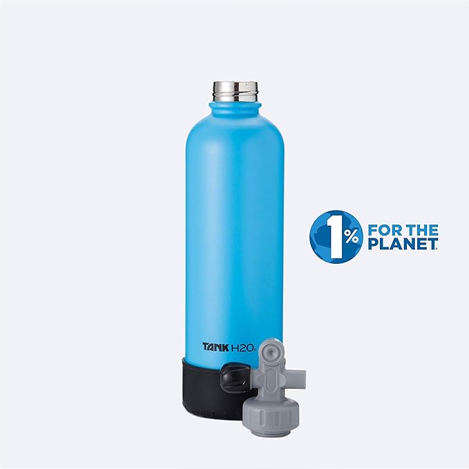 Scuba Tank Vacuum Insulated Water Bottle: Great Gift and Accessory for Scuba Divers | Holds 700mL | Food-Grade Stainless Steel Bottle, BPA-Free Cap, Silicone Boot