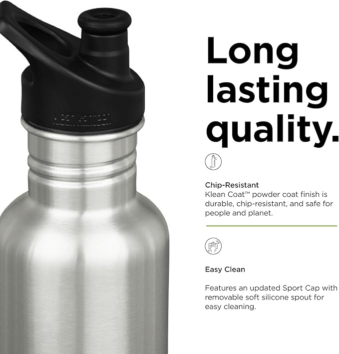 Klean Kanteen Classic 27oz (w/Sport Cap) Brushed Stainless