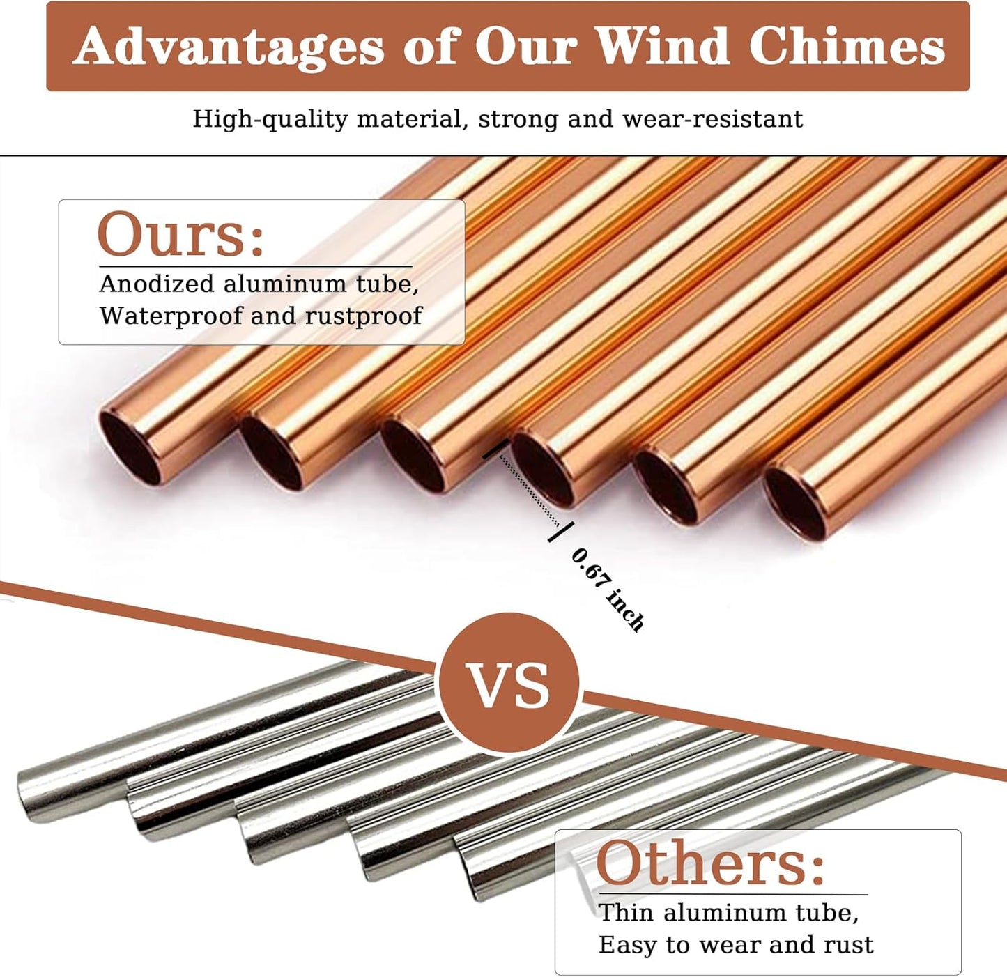 Wind Chimes for Outside, 32" Butterfly Windchime for Outdoor, Butterfly Gifts for Mom Sister, Garden Patio Gift Ideas for Women Friend Co-Worker (Golden)